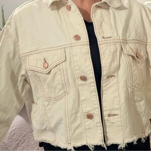 Wild Fable Off-White Denim Jacket